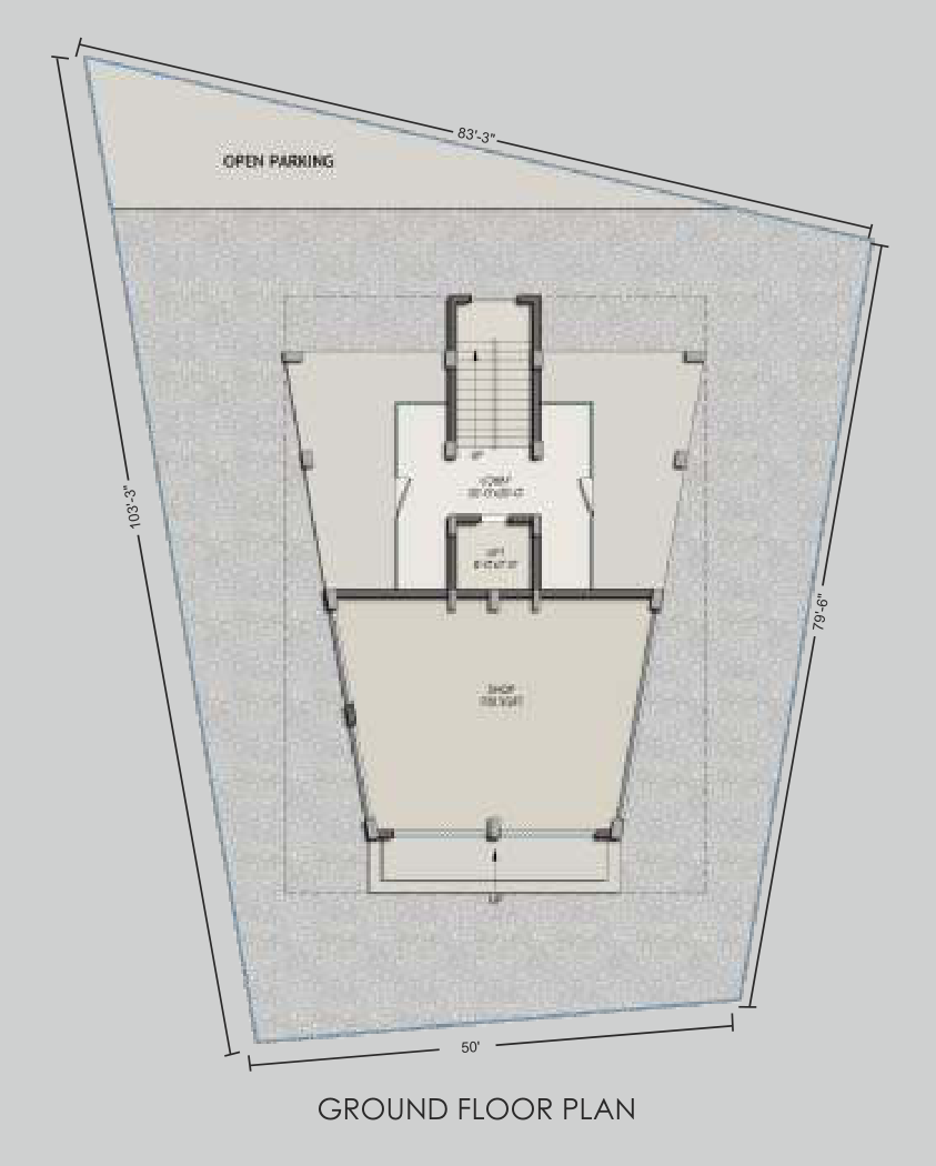 Uttam Tower Ground Floor architectural plan from the original brochure